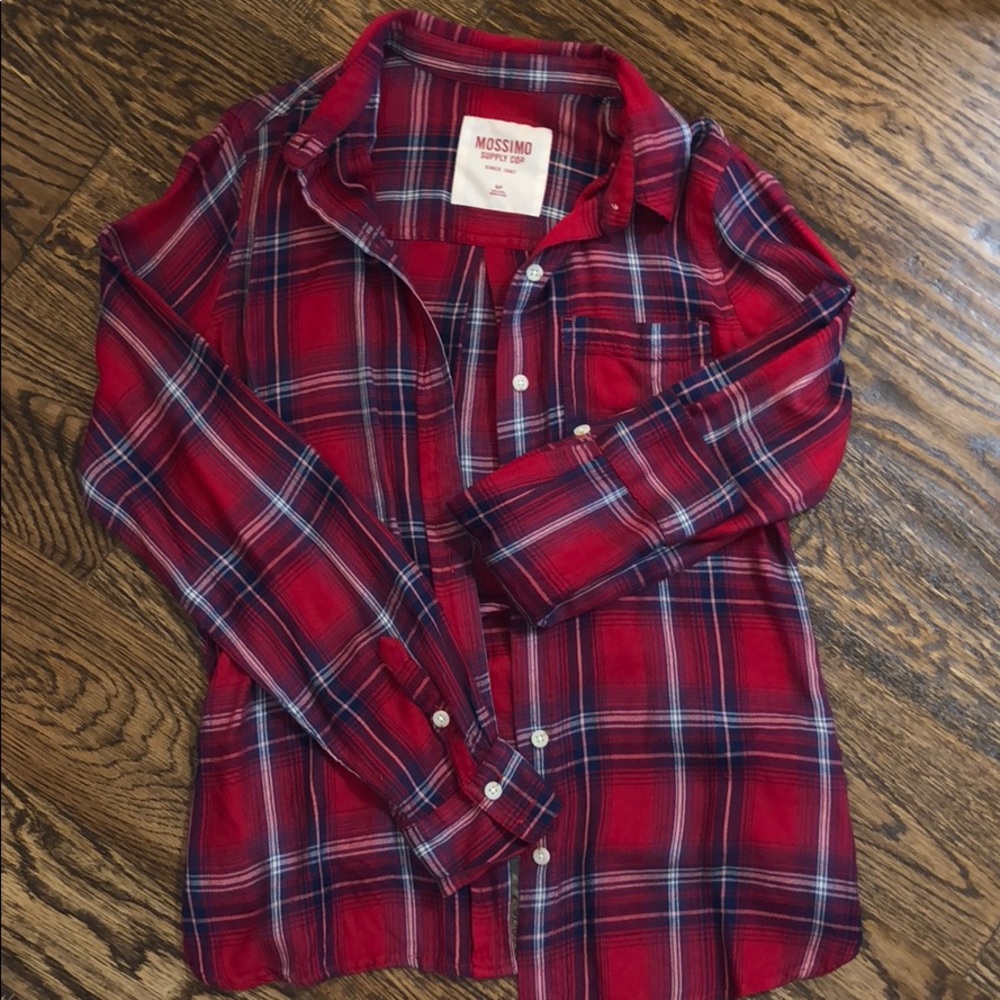 Mossimo Red White and Blue Flannel